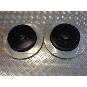Subaru 316mm 2008+ STI 6 Groove Rear Discs - Image 2