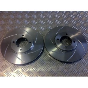 Ford Capri 2.8i 247mm Vented Grooved Discs - Image 2