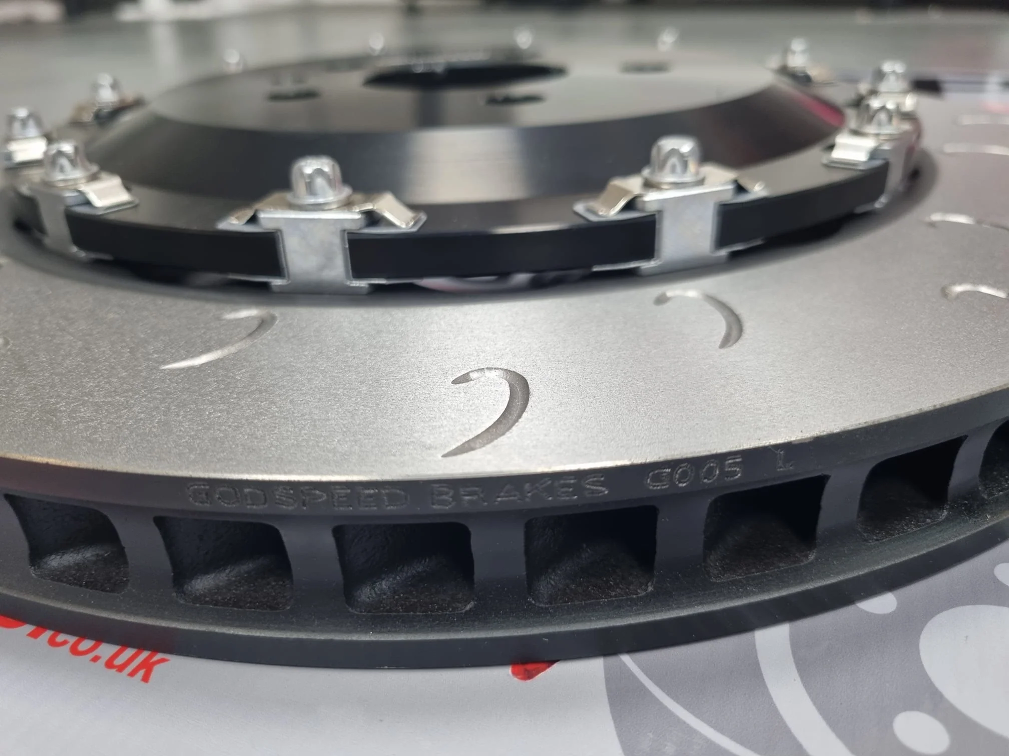 VW Golf 7/7.5 R/vRS/Cupra/S3 MQB 380x32mm 2 Piece Revo Replacement Disc & Bells - Image 3