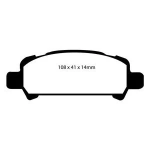Subaru Impreza 1 Pot Rear Lug Type Ferodo DS2500 Pads